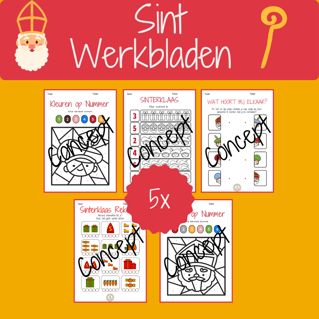 Sinterklaas Werkbladen 2025 - PDF Download
