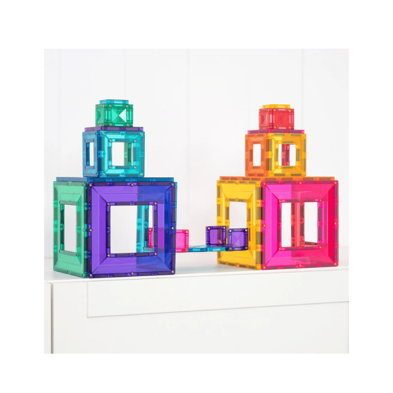 Connetix magnetische tegels Bright Portal Pack 48 stuks met kleurrijke doorzichtige vormen