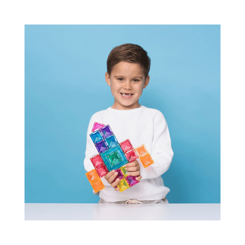 Connetix magnetische tegels Bright Portal Pack 48 stuks met kleurrijke doorzichtige vormen