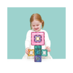 Connetix magnetische tegels Pastel Portal Set 48 stuks met kleurrijke doorzichtige vormen